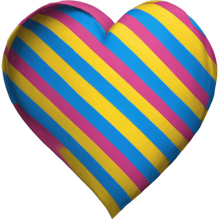 Pansexual flag heart emoji