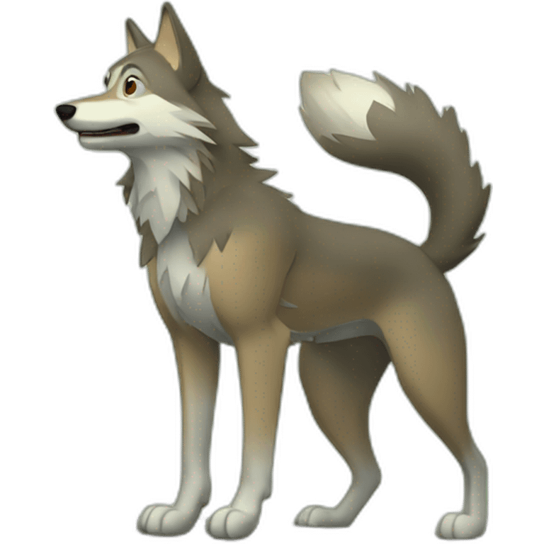 Loup dans la forêt emoji