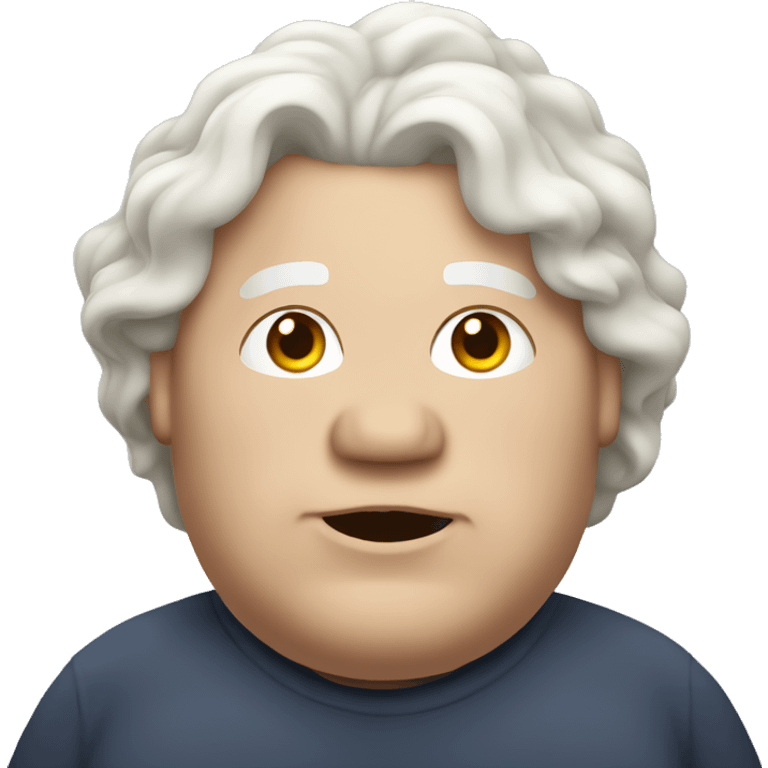 Obese man with white wavy hair. emoji