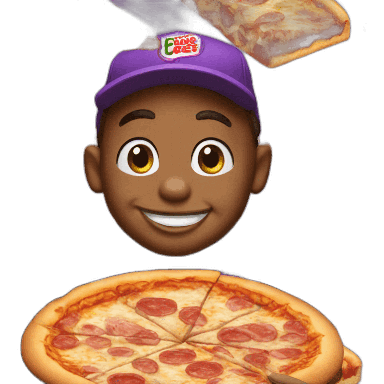 Chuck e cheese eating pizza emoji