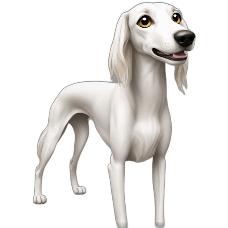 sprint white Saluki emoji