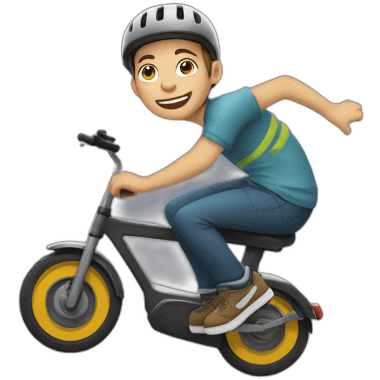 Garçon sur des roller emoji