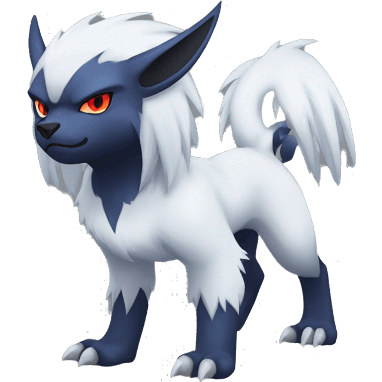 Cool Edgy Absol-Nargacuga-Zorua-Quilava, full body emoji