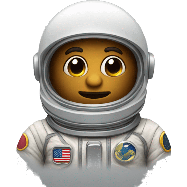 Poop emoji wearing astronaut helmet emoji