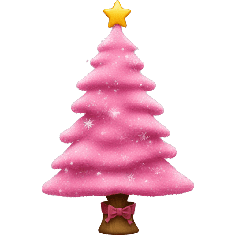 Asthetic Pink christmas tree  emoji