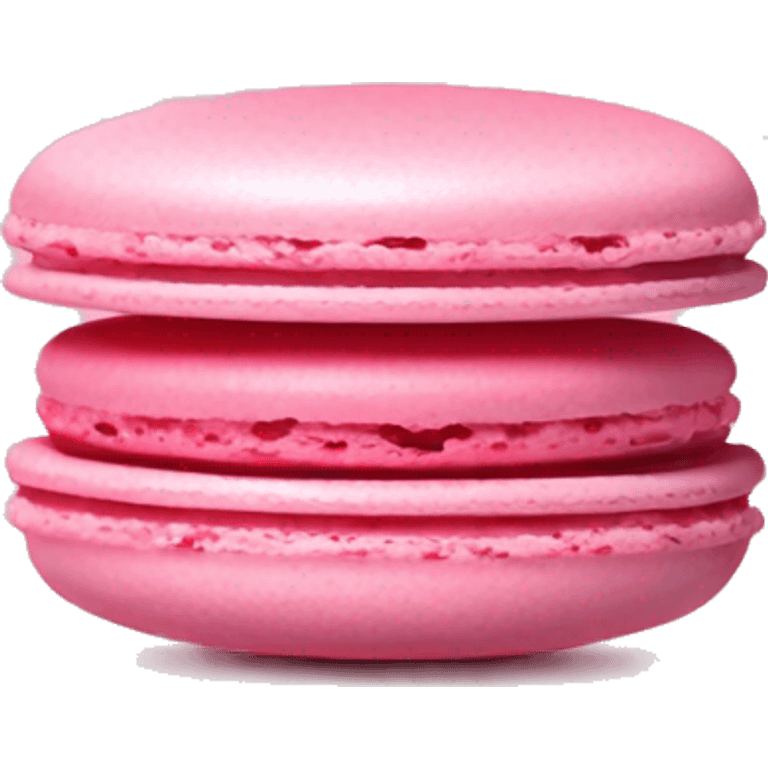 Realistic pink macaron isolated emoji