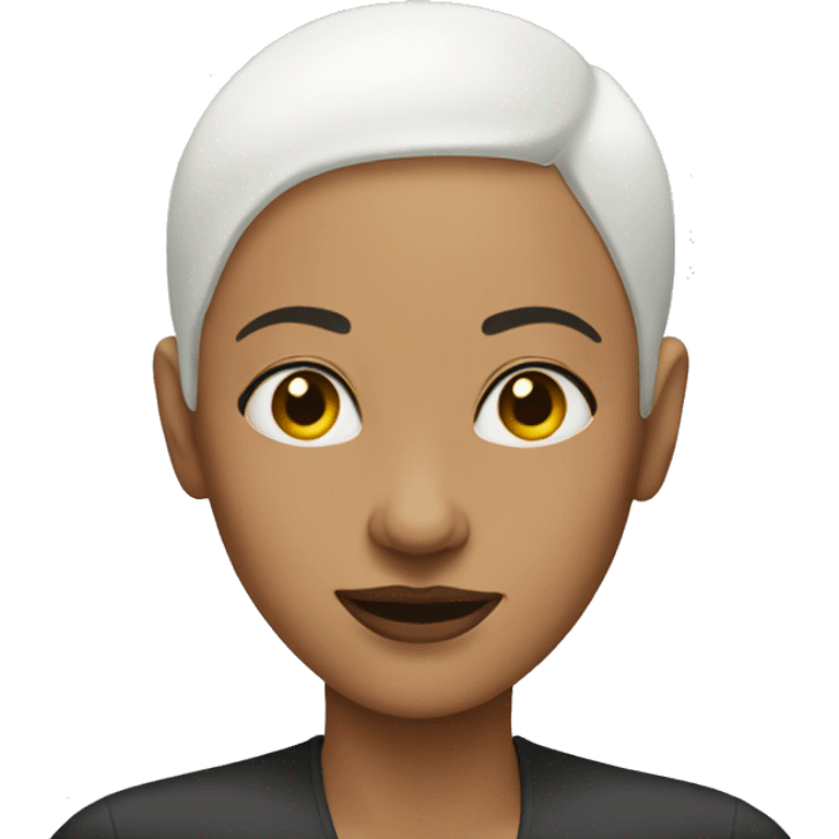 Bald woman with big nose  emoji