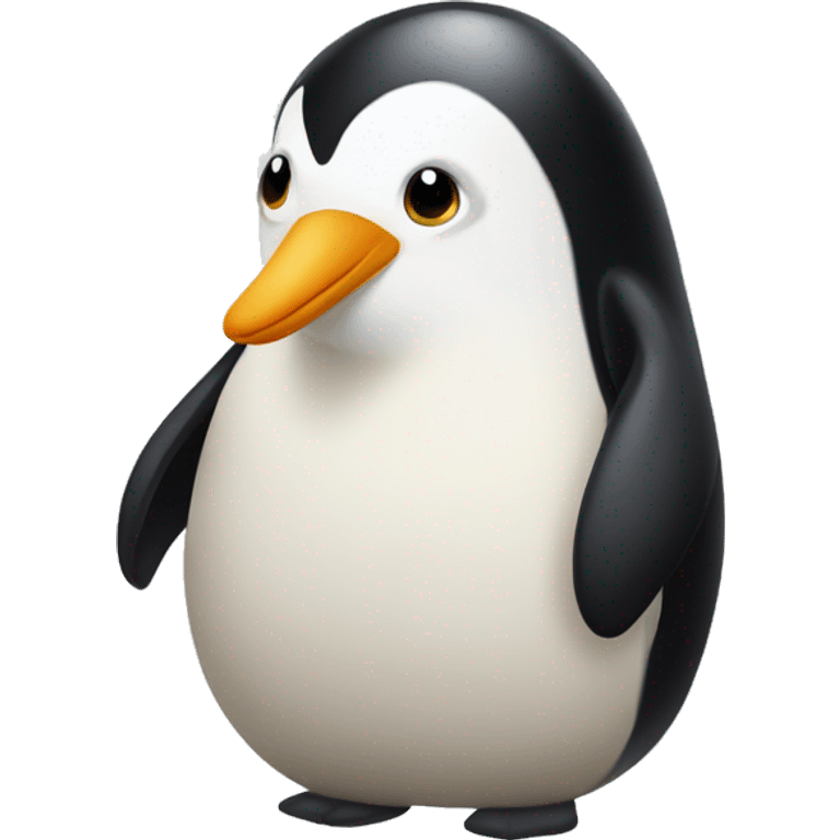 la cara de un pinguino muy enojado emoji