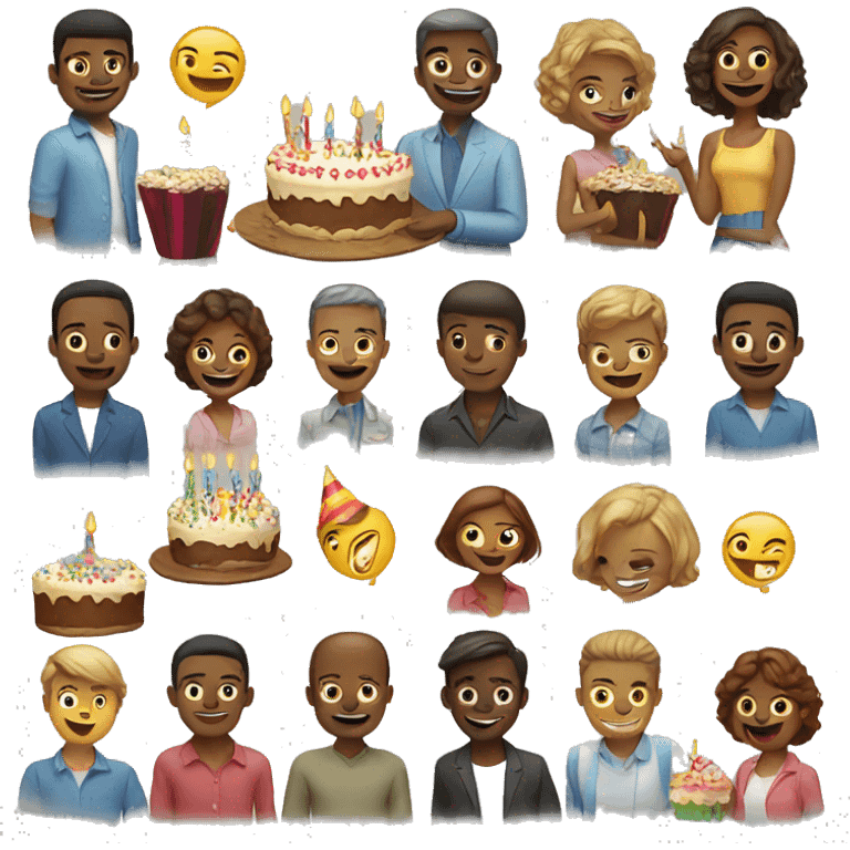 Happy birthday saying  emoji