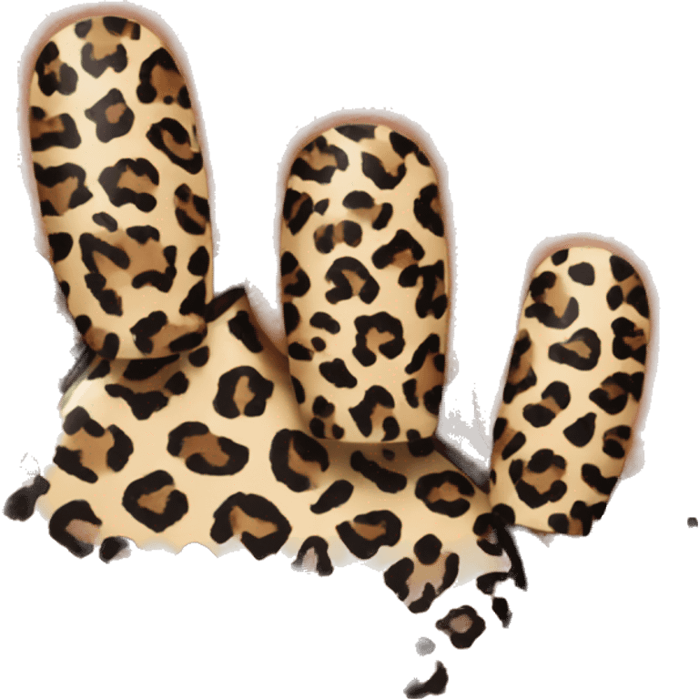 Leopard print nails  emoji