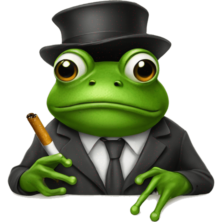 Frog smoking  emoji