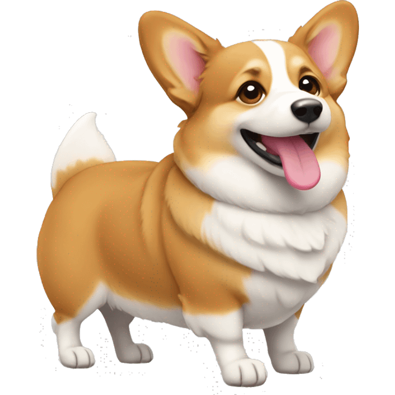 Corgi with a heart emoji