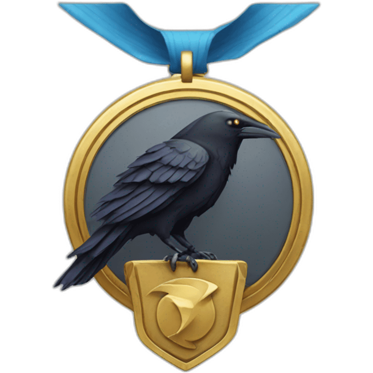 metal raven medal emoji