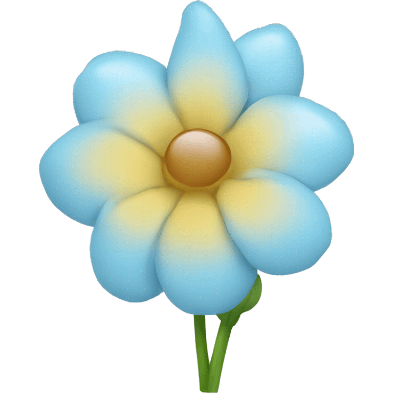 Light blue pretty flower  emoji