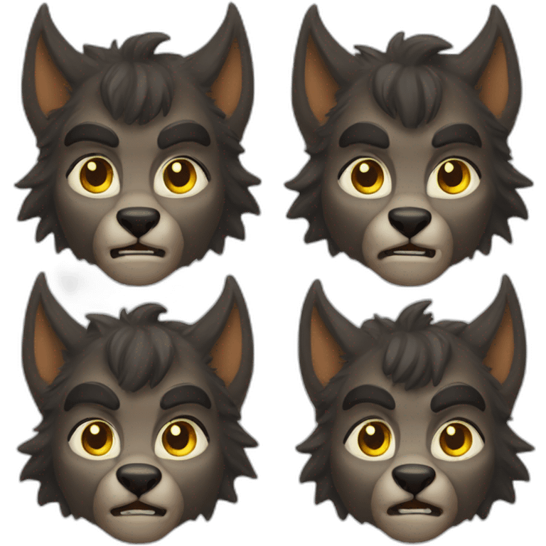 Younger handsome werewolf emoji