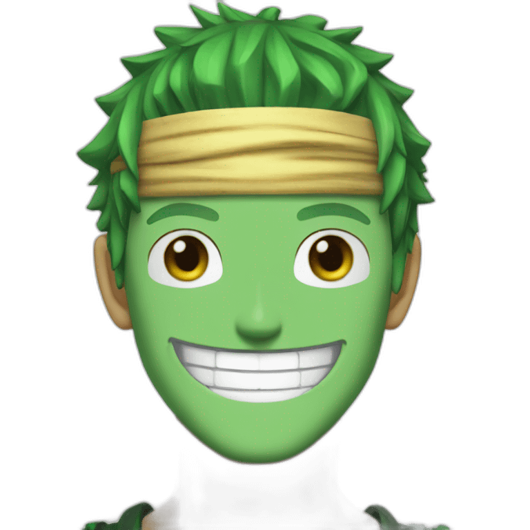 One piece zoro smile emoji