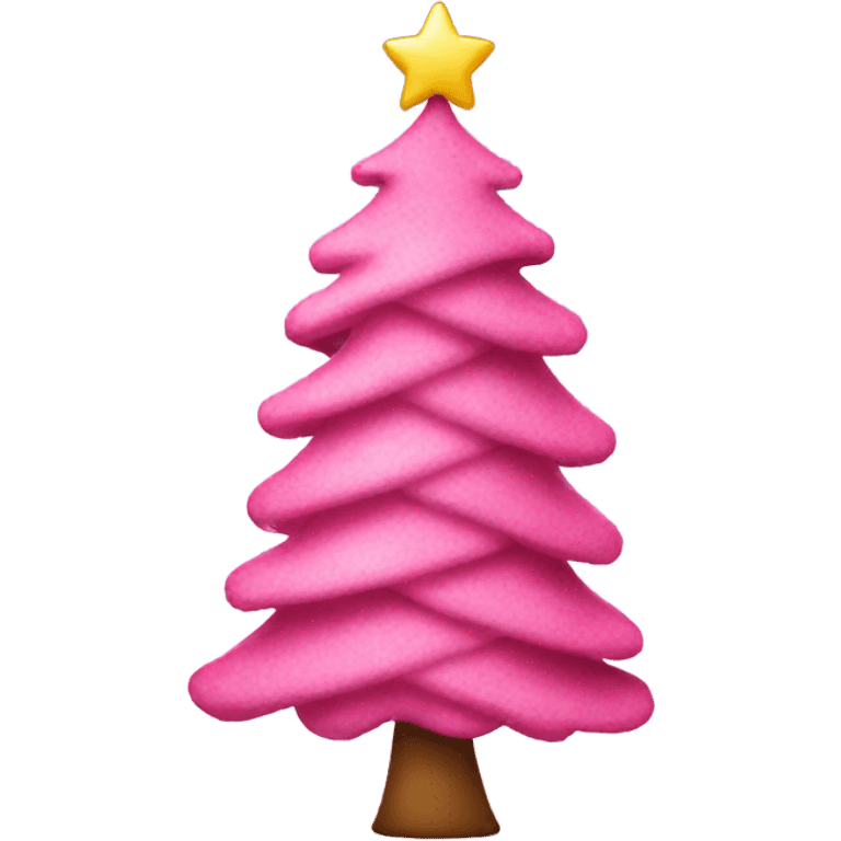 Pink Christmas tree emoji