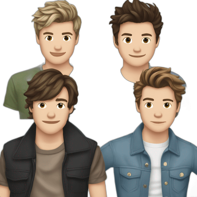 liam payne, louis tomlinson, harry styles, niall horan, zayn malik emoji