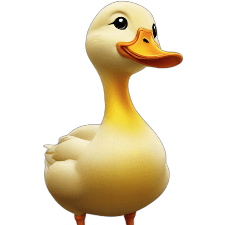 Cheeky duck emoji