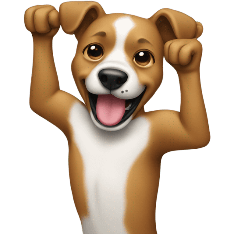 Dog dabbing emoji