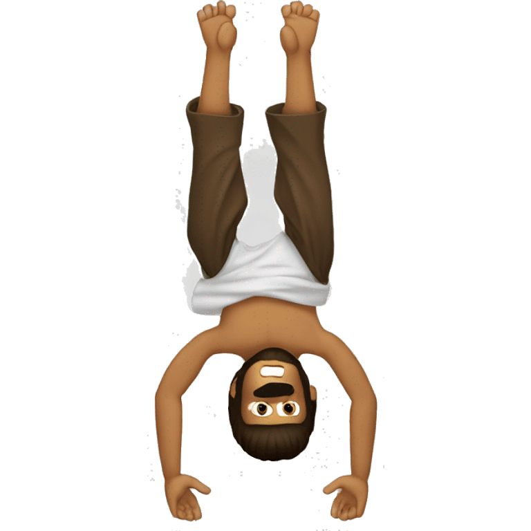 jesus handstand with one hand emoji