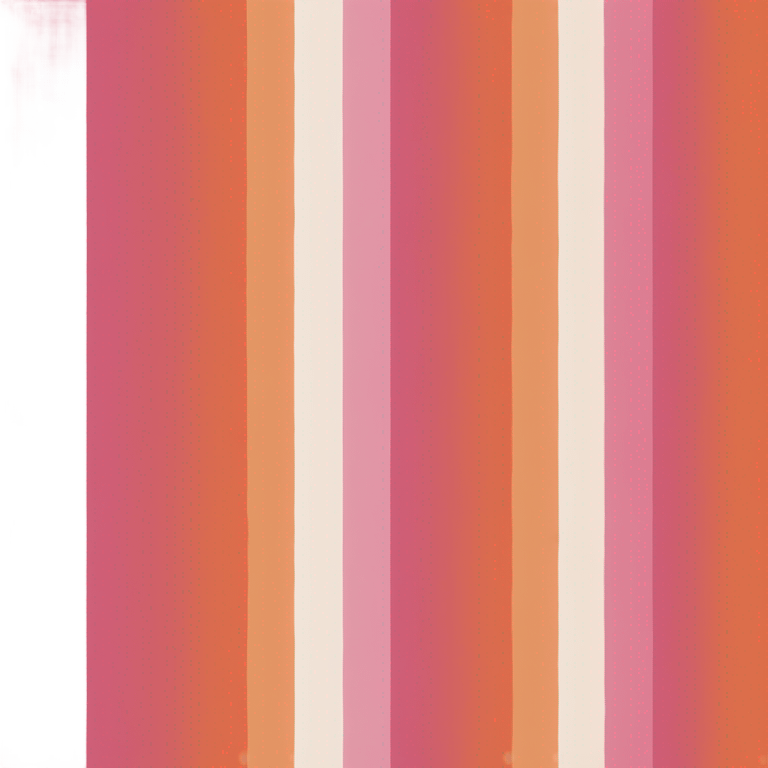 lesbian pride flag with seven horizontal stripes: dark orange, orange, light orange, white, pink, dusty pink, and dark rose. emoji