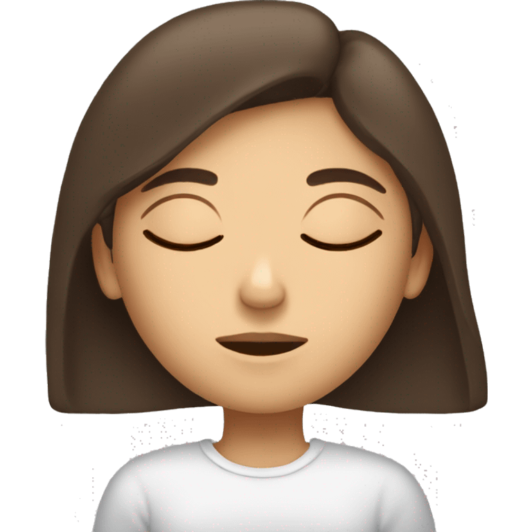 Brunette girl sleeping emoji