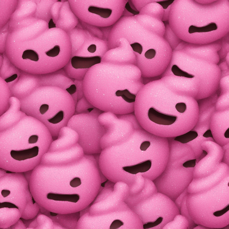 Pink glitter poop emoji