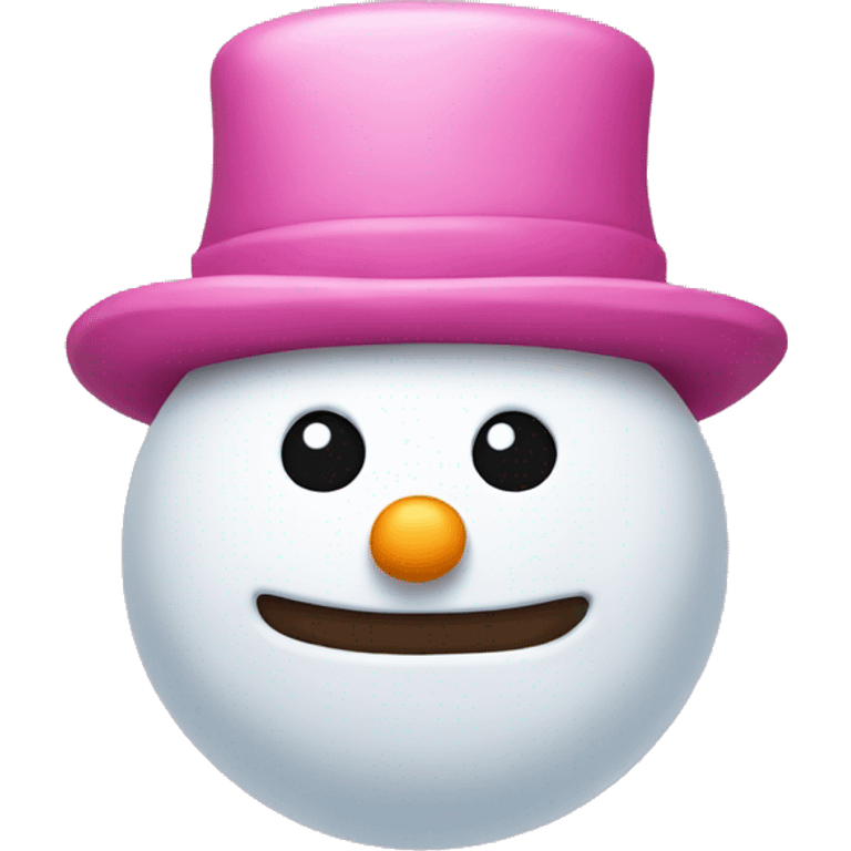 pink snowman emoji