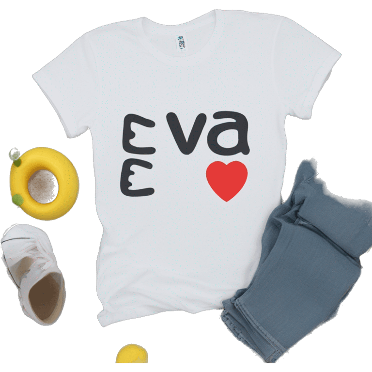 T-shirt with the inscription “I ❤️ eva” emoji