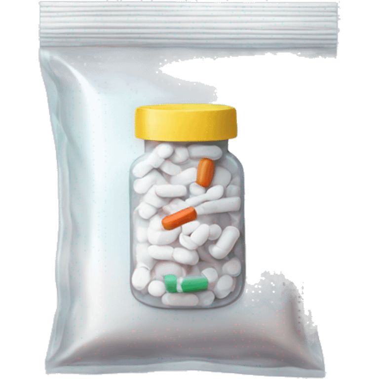 painkillers in a ziplock bag emoji