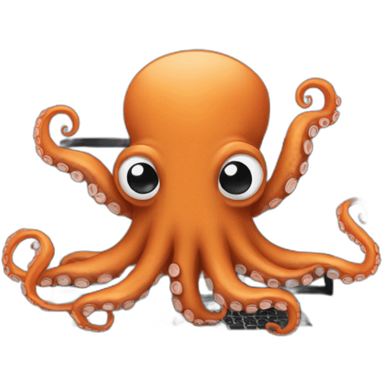 octopus-tiping-on-laptop emoji