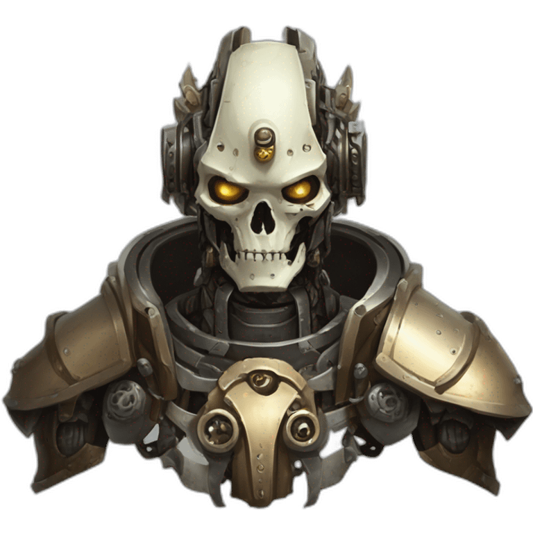 robot mechanicus warforged portrait dragon skull pauldrons emoji