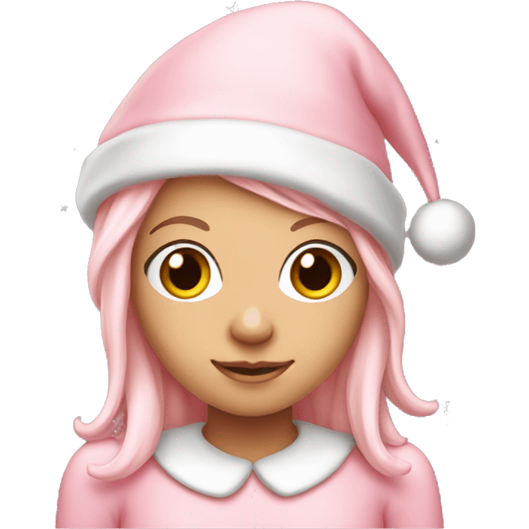 Light pink Christmas elf girl emoji