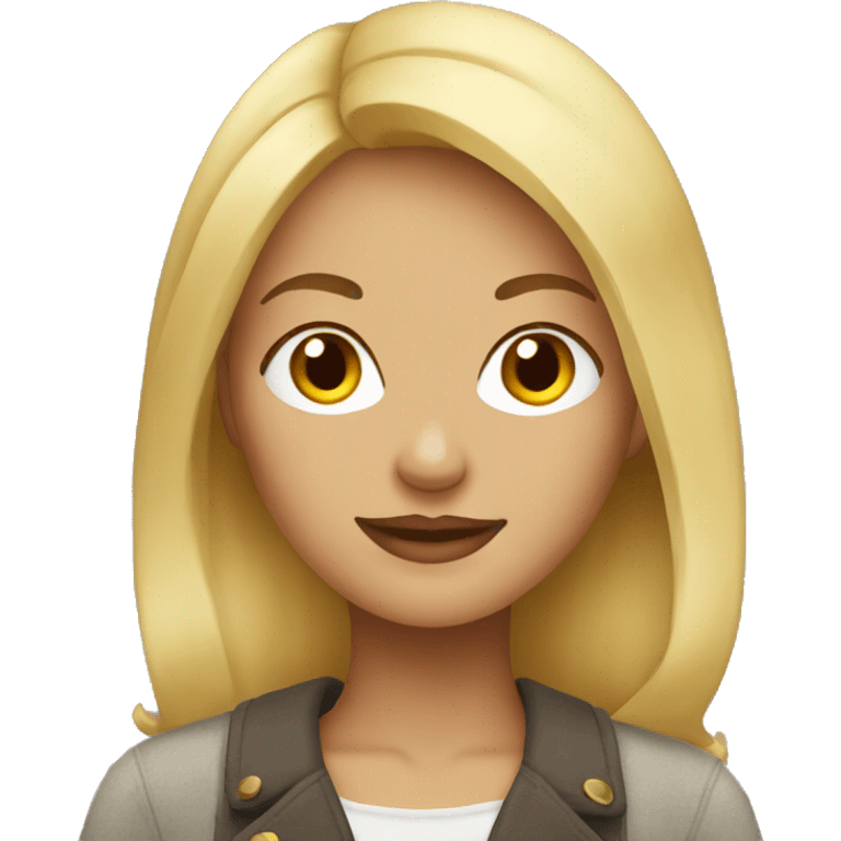 Blonde woman who loves fall emoji