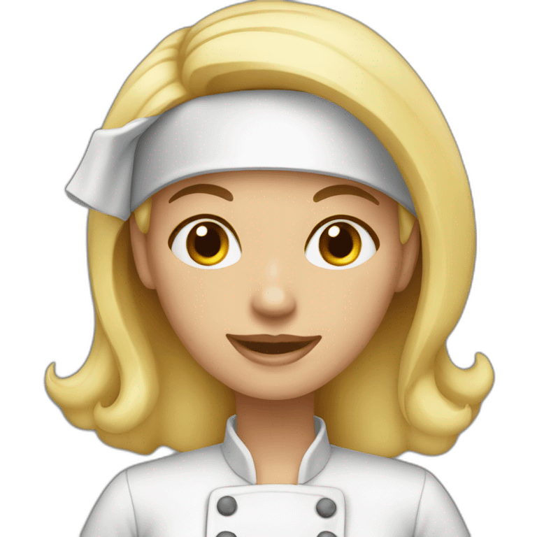 cook woman blond hair emoji