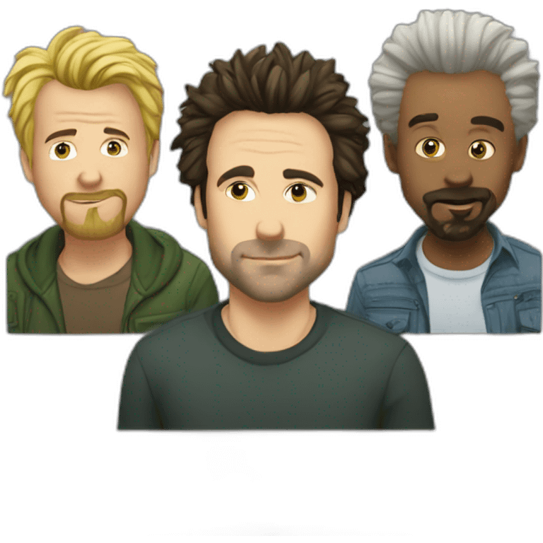 charlie, mac, dennis, and dee from it's always sunny emoji