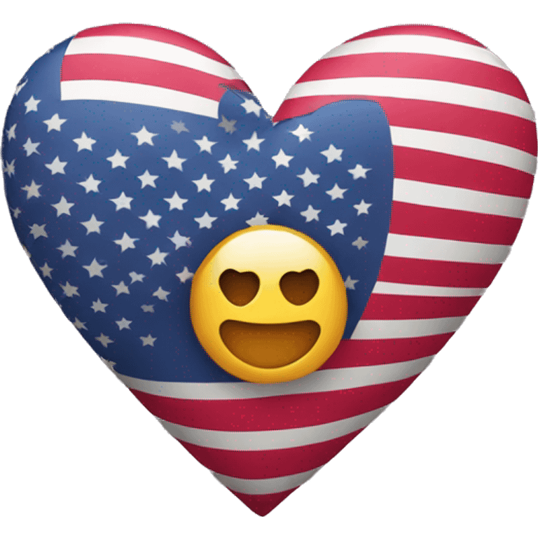 Heart with American flag emoji