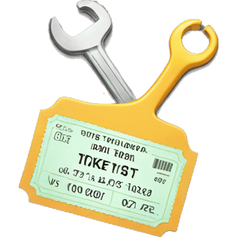 Ticket with a wrench emoji