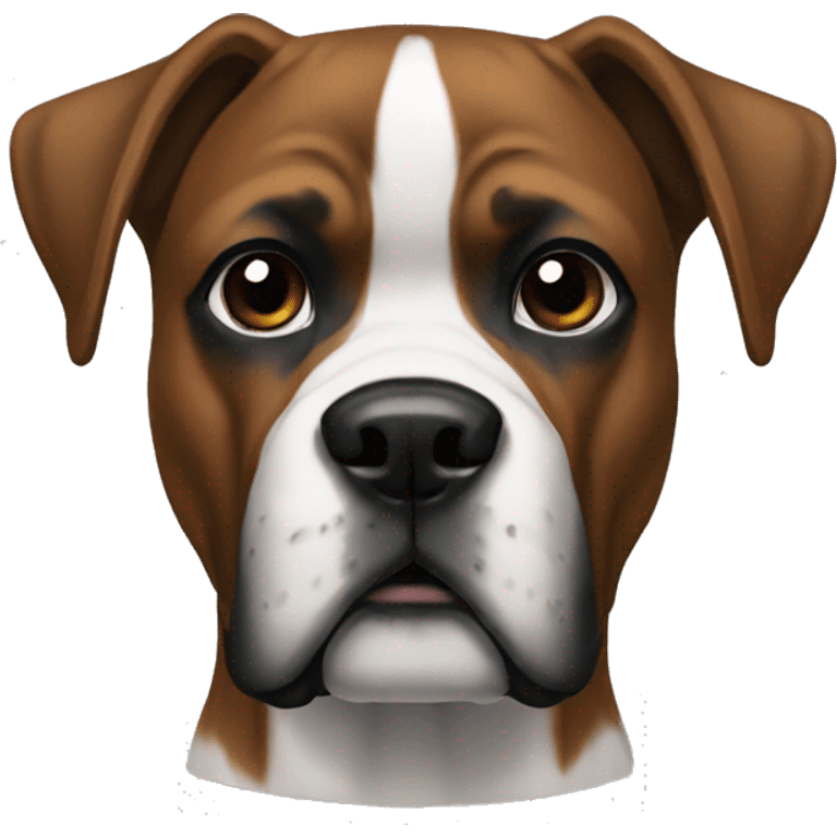 Perro Boxer color negro emoji