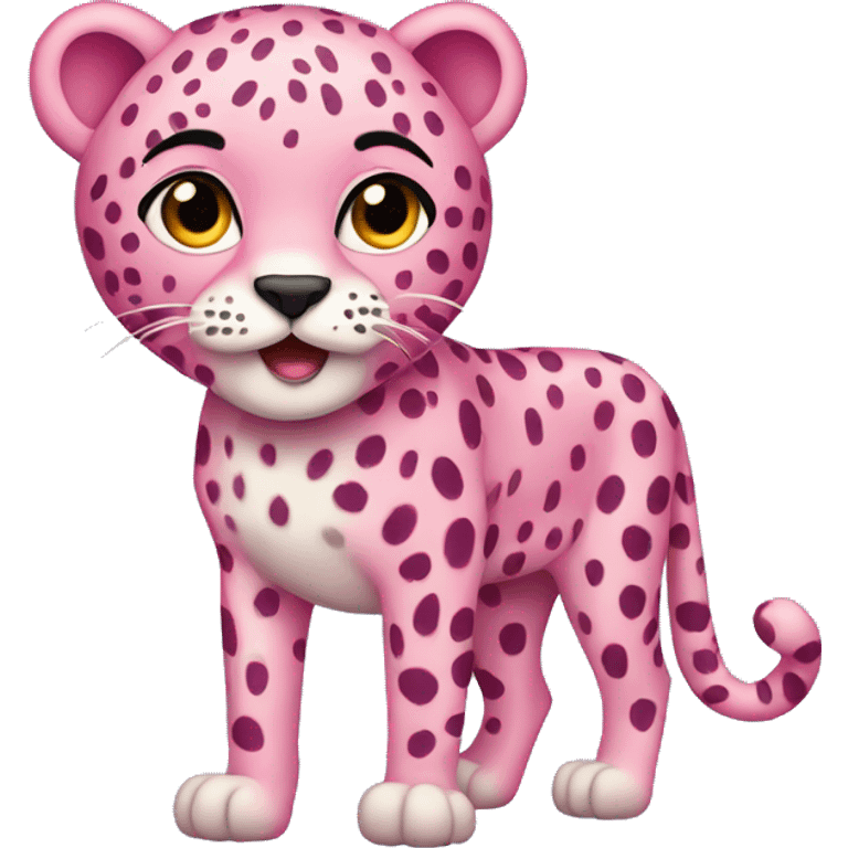 Pink cheetah  emoji