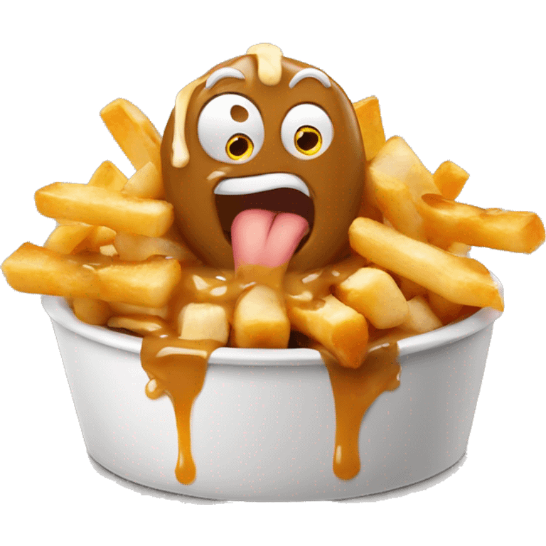 Poutine mange une poutine  emoji