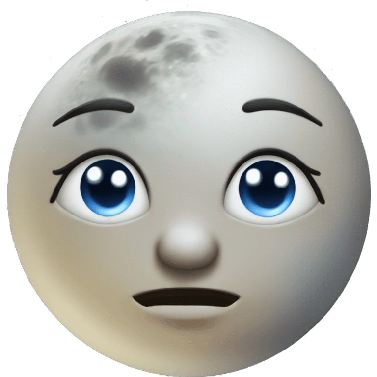 Moon astrology symbol with cute face emoji