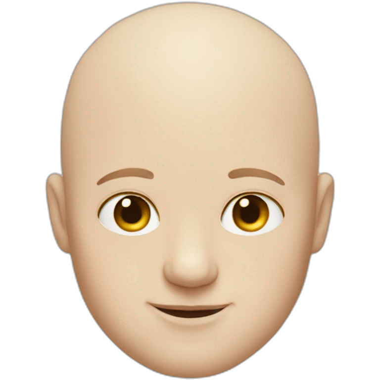 Bald guy with a fat white cat emoji