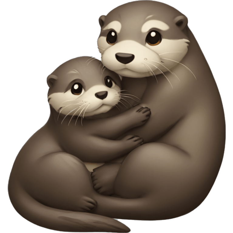 otter holding otter emoji