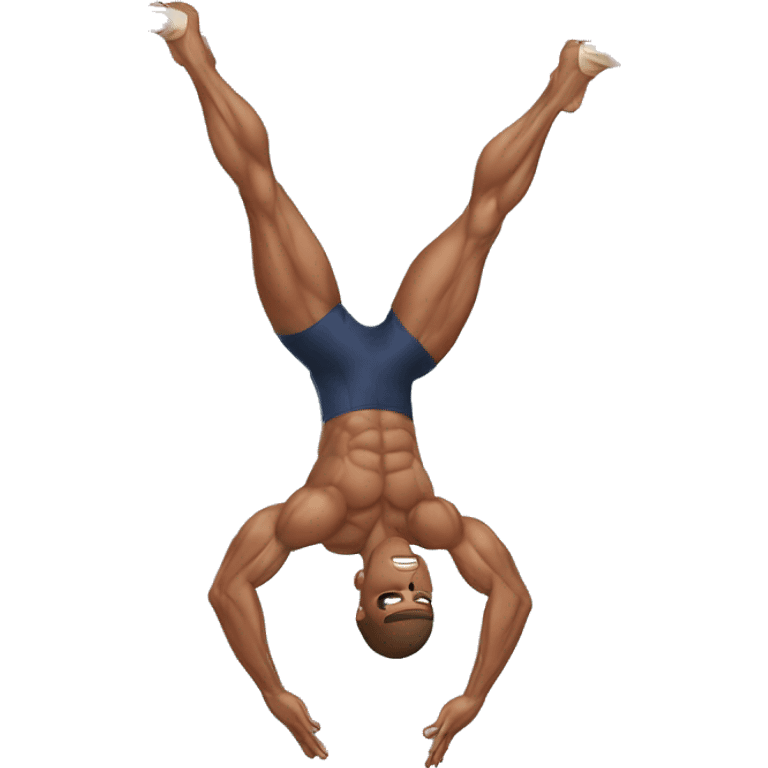 Male muscle athlete doing aerial silks emoji