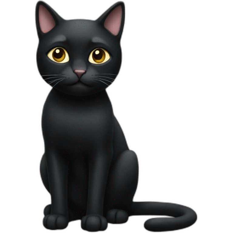 black cat contrôleur emoji