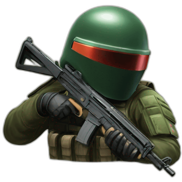 r6 tachanka shooting with flip-flop emoji