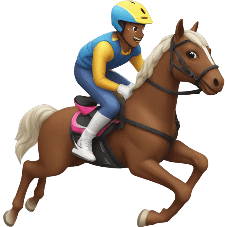 bmx riding a horse emoji