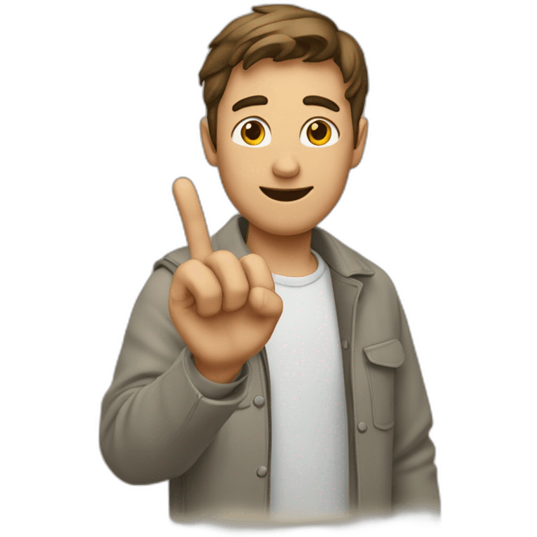 Homme levant les mains emoji